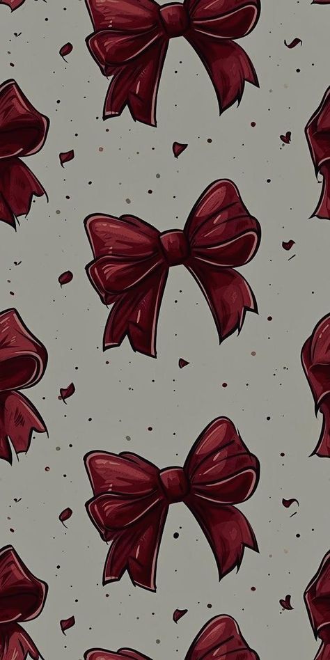 Cute Wallpapers Aesthetic Red Pastel, Cute Bows Wallpapers, Bows Wallpaper Iphone, Christmas Bow Background, Bow Wallpaper Iphone, Deep Red Background, Red Aesthetic Wallpaper, Christmas Pfp, Cute Images For Wallpaper