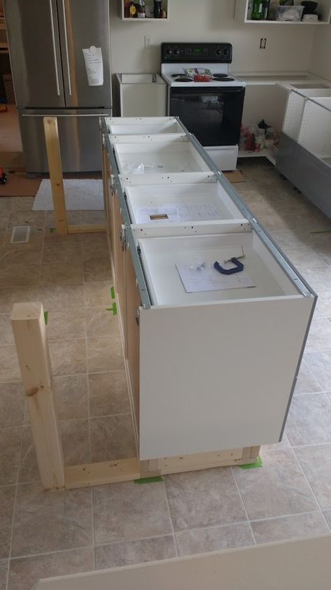 Kitchen island ikea hack