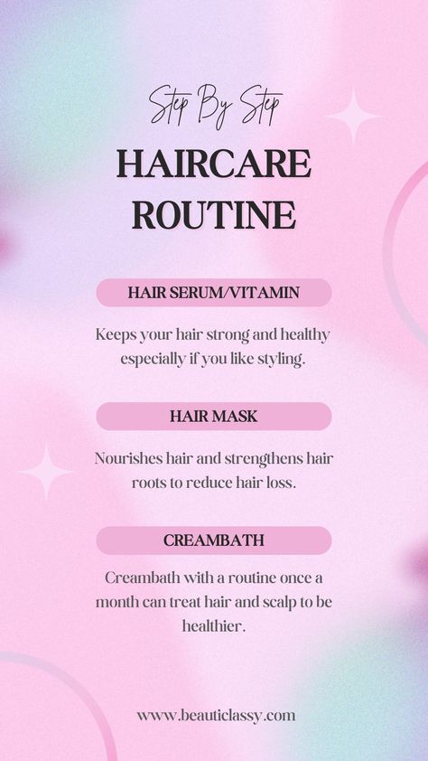 Step by step hair care routine Healthy Hair Routine, Strengthen Hair Roots, Promote Healthy Hair Growth, Coconut Oil Hair, Long Natural Hair, Organic Hair, Hair Growth Tips, Roots Hair, Hair Strengthening