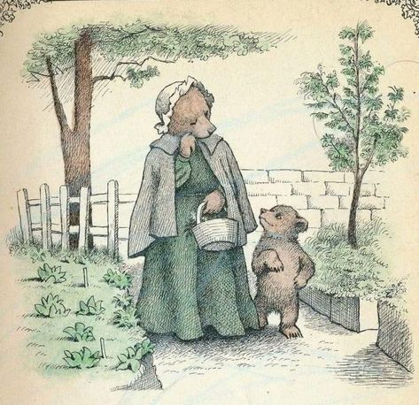 Classic Childrens Books Illustrations, Old Children's Books, Maurice Sendak, Storybook Art, Three Bears, Bear Illustration, Good Night Moon, Magical Art, Fantasy Paintings