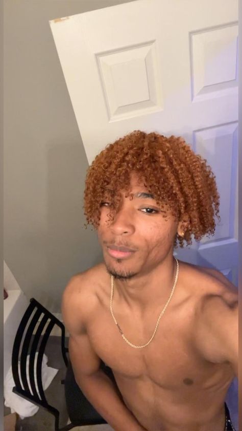 Red Hair Men Dyed, Men Dyed Hair, Afro Hair Dye, Dark Ginger Hair, Ginger Hair Dyed, Blonde Hair Colour, Mens Twists Hairstyles, Ginger Hair Men, Boys Colored Hair