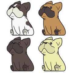 French Bulldog Logo, French Bulldog Cartoon, French Bulldog Drawing, Happy Doodles, Dog Logo, French Bull, Animal Companions, Animal Logo, Cute Doodles