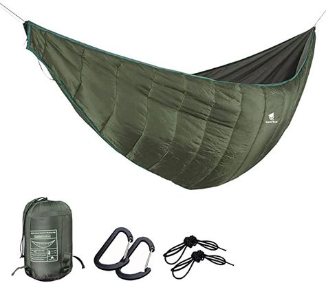 GEER TOP Hammock Underquilt, Lightweight Camping Hammock, Packable Full Length Under Blanket, Backpacking Winter Sleeping Bag Under Quilt for Backyard Outdoor Sleeping Gear: Amazon.co.uk: Sports & Outdoors Hammock Sleeping, Hammock Underquilt, Hammock Sleeping Bag, Zelt Camping, Survival Fishing, Backpacking Sleeping Bag, Ultralight Camping, Winter Sleeping Bag, Truck Bed Camping