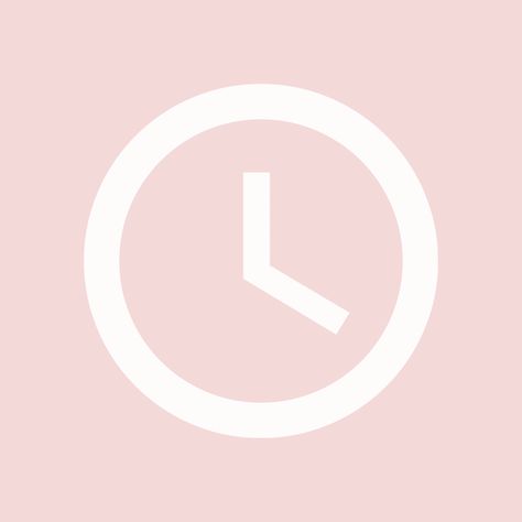 Clock Logo Aesthetic, Clock Widget Icon, Pink Clock Icon, Aesthetic Clock Icon, Pastel Pink App Icons, App Icon Pastel, App Icon Aesthetic Pink, Clock App Icon, Icon Clock