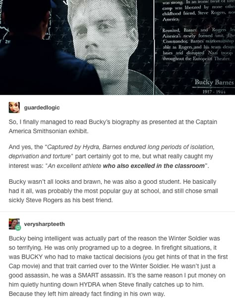 Winter Soldier Headcanon, Stucky Headcanon, Bucky Barnes Headcanon, Bucky Barnes Tumblr, James Buchanan "bucky" Barnes, Marvel Headcanon, James Buchanan, Avengers Memes, Marvel Stuff