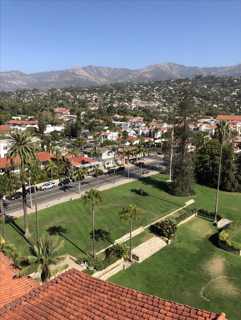 Santa Barbara Courthouse - view from the clocktower Santa Barbara Aesthetic, Santa Barbara City College, Palm Springs House, Uc Santa Barbara, California Aesthetic, Santa Barbara Courthouse, City College, California Republic, Community College