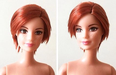 Barbie With Short Hair, Barbie Short Hair, Barbie Makeover, Barbie Doll Hairstyles, Barbie Hairstyles, Dolls Photography, Barbie Face, Barbie Hairstyle, Celebrity Dolls