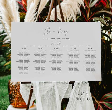 Modern Landscape Seating Chart 5 Long Tables Minimal Script Wedding Seating Plan Wedding Seating Chart Board Simple Seating Plan Sign- ISLA Long Table Wedding Seating Plan, Seating Chart Long Tables, Long Table Seating Chart, Landscape Seating, Seating Chart Board, Seating Plan Sign, Wedding Seating Chart Board, Landscape Wedding, Plan Wedding