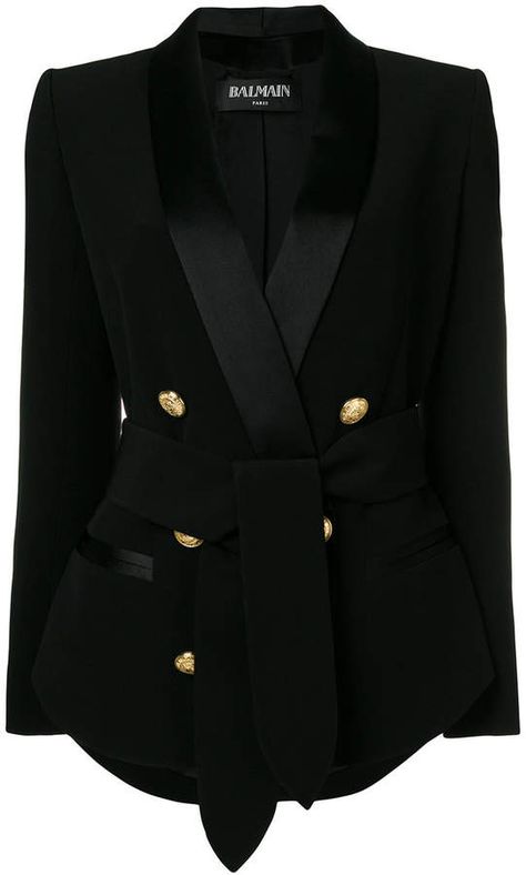 Balmain Clothing, Military Inspired Jacket, Balmain Blazer, Olivier Rousteing, Winter Mode, Blazer Outfits, Double Breasted Blazer, Fall Fashion Outfits, No Boundaries