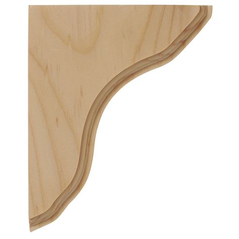 Paint or Stain Grade Shelf Bracket Wooden Shelf Brackets, Pine Shelf, Chair Rail Molding, Plinth Blocks, Ceiling Materials, Fireplace Shelves, Corner Moulding, House Trim, Ornamental Mouldings