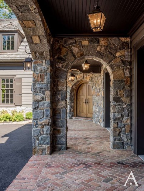 Brick & Stone | Period Architecture Ltd Stone House Design, Period Architecture, Torch Lake, Antique Brick, Staircase Handrail, Quaint Cottage, Cottage Inspiration, House Design Ideas, Stone Arch