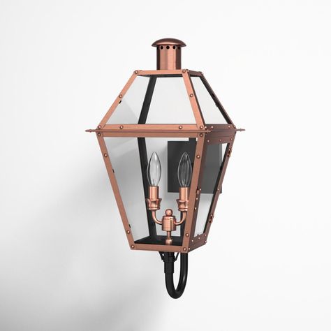 Birch Lane™ Amber Copper Wall Light & Reviews | Wayfair Copper Wall Light, Empire Silhouette, Decorative Light Bulbs, Aged Copper, Copper Wall, Outdoor Wall Lantern, Outdoor Light, Candelabra Bulbs, Wall Lantern