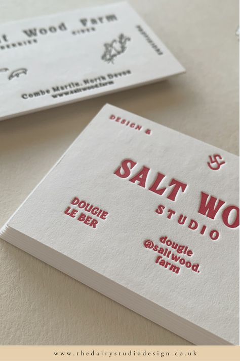 A set of bespoke business cards printed by hand with red and letterpress inks on 100% cotton 700gsm paper stock. Business cards give your prospective clients the first glimpse into your brand, so make this first touch point with them a meaningful and worthwile experience for you both. The world really is your oyster when it comes to bringing you brand to life through paper + print. Pick from either letterpress or hot foil business cards, then fully customise them through a wide range of colours. Bespoke Stationery, Foil Business Cards, Letterpress Business Cards, Business Stationery, Printing Business Cards, Paper Print, Printed Paper, Paper Stock, Letterpress