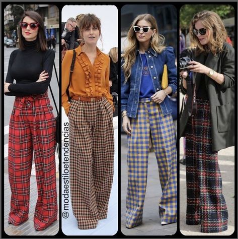 Edgy Office Outfit, Edgy Office Fashion, Plaid Pants Outfit, Design Moda, Look Retro, Casual Chic Outfit, Plaid Pants, Look Vintage, Work Wardrobe