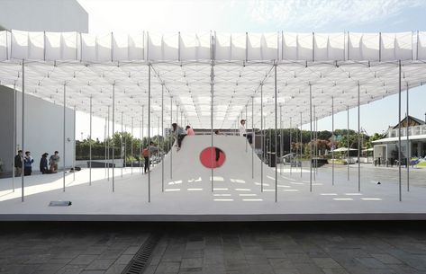 Floating Pavilion, Temporary Architecture, Pool Pavilion, Pavilion Architecture, Modern Architecture Interior, Temporary Structures, Parametric Design, Architect Design, Taipei