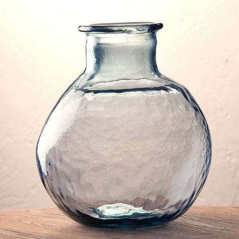 VivaTerra Oval Recycled Glass Balloon Vase & Reviews | Wayfair Balloon Vase, Beautiful Bottles, Ocean Style, Vase Glass, Table Vase, Floor Vase, Table Vases, Transparent Design, Vase Set