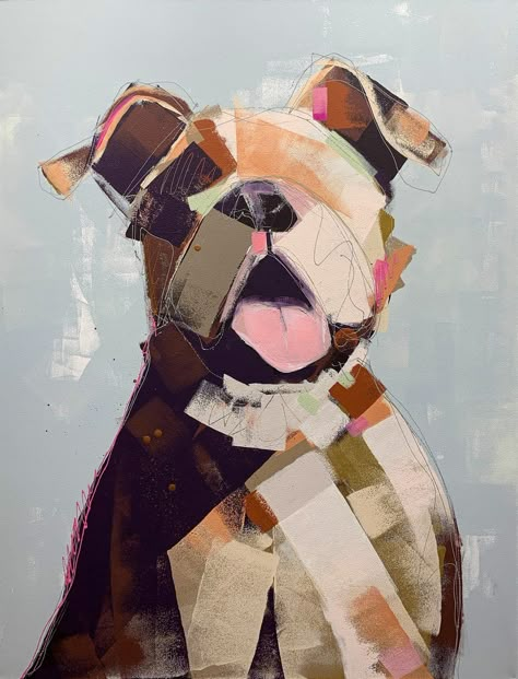 Work — Miyaki Nature Ideas, Pet Paintings, Artwork Contemporary, Simple Subject, Portrait Abstract, Abstract Animal Art, Pop Art Animals, Dog Artwork, Canine Art