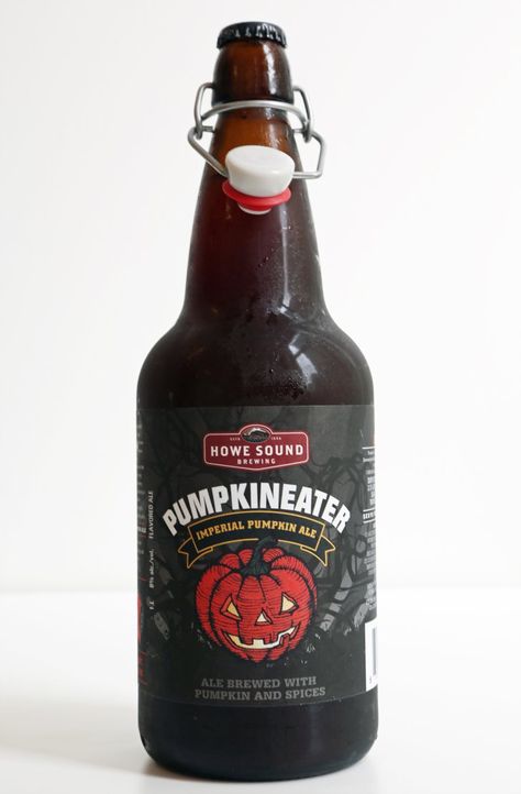 Pin for Later: The Ultimate Guide to Pumpkin Beer: 12 Brews, Ranked From Worst to Best Howe Sound Pumpkineater Imperial Pumpkin Ale Spice Food, Canadian Beer, Craft Beer Labels, Pumpkin Beer, Cheap Beer, Pumpkin Ale, Beers Of The World, Popsugar Food, Products To Buy