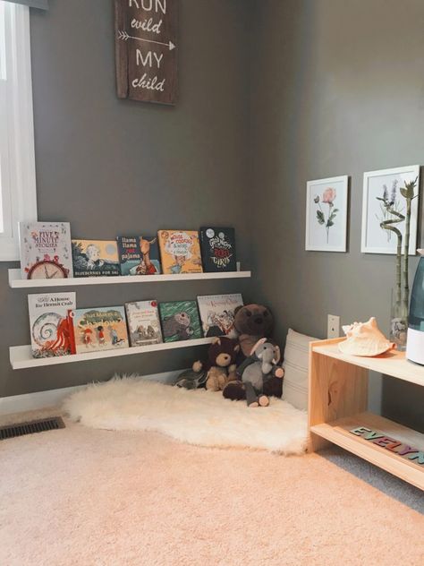 Mom Life // A Montessori-Inspired Toddler Space | Always Us Nursery Room Montessori, Montessori Toddler Rooms Girl, Montessori Toddler Rooms Boy, 2 Toddler Boys Room Ideas, Montessori Bedroom Infant, Kids Room Design Boy And Girl, Montessori Nursery Room, Boys Toddler Room Ideas, Montessori Inspired Playroom