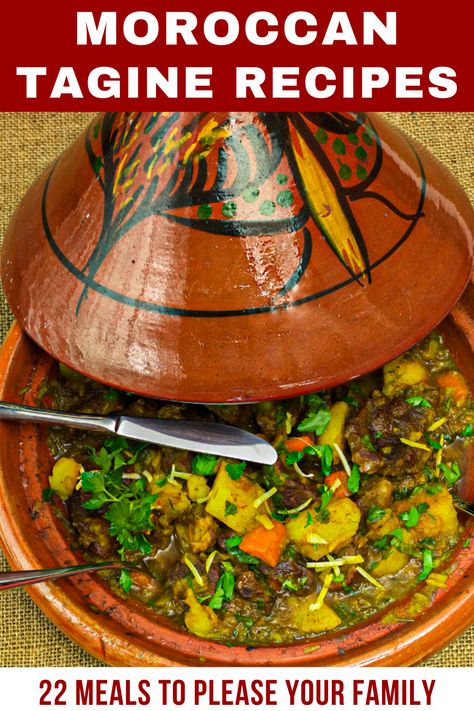 Moroccan Fish Tajine, Moroccan Vegetable Tajine, Tajine Recipes Morocco, Tajin Recipes Morocco, Lamb Tagine Recipe Morocco, Moroccan Recipes Authentic, Tajine Recipes, Tagine Recipes Chicken, Lamb Tagine Recipe