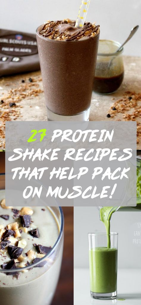 27 Protein Shake Recipes To Help You Recover And Pack On Muscle! - TrimmedandToned Protein Shake Recipes To Gain, Recipes To Gain Muscle, Pancakes Protein, Apricot Smoothie, Best Protein Shakes, Coffee Protein Shake, Recipe For Teens, Protein Smoothies, Healthy Protein Snacks