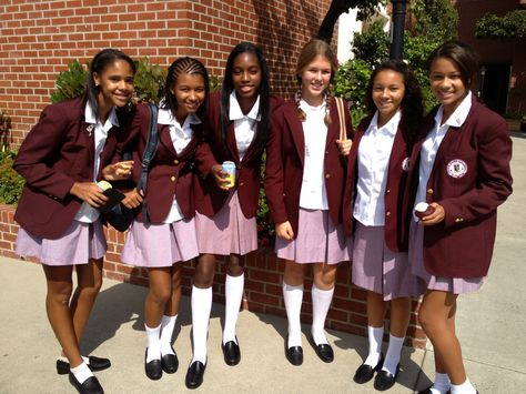 Back To School Private School, Spice Up School Uniform, High School Students In Uniform, Private School Uniforms Aesthetic Girl, Homeschool Methods, Military School Uniform, Jamaica Culture, Clothes Reference, Blazer And Skirt