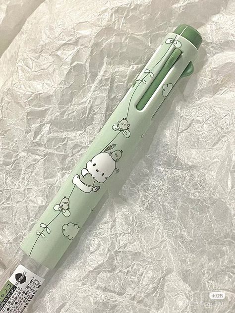 Pochacco Stationary, Pretty School Supplies, Stationery Obsession, Cute Stationary School Supplies, Cute School Stationary, Green School, Stationary Items, Study Stationery, Stationary School