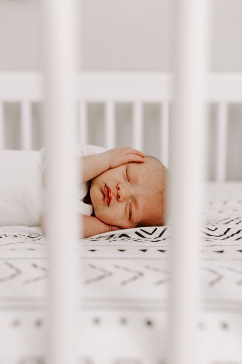 Newborn Pictures In Crib, Newborn Photography In Crib, Bed Newborn Photoshoot, Crib Newborn Photography, Newborn Crib Photos, Newborn In Crib Photography, Newborn Photos In Crib, New Born Boy Photoshoot At Home, In Home Nursery Photo Shoot