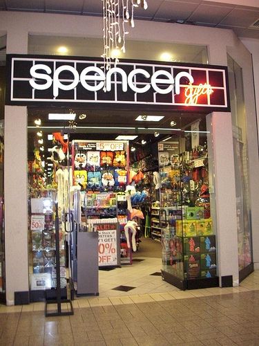 #80s Spencer's store front Back Of Spencers Store, Spencers Store, 80s Mall, Spencer Store, 80s Items, 1980s Nostalgia, Gifts Aesthetic, 80s Stuff, Vintage Mall