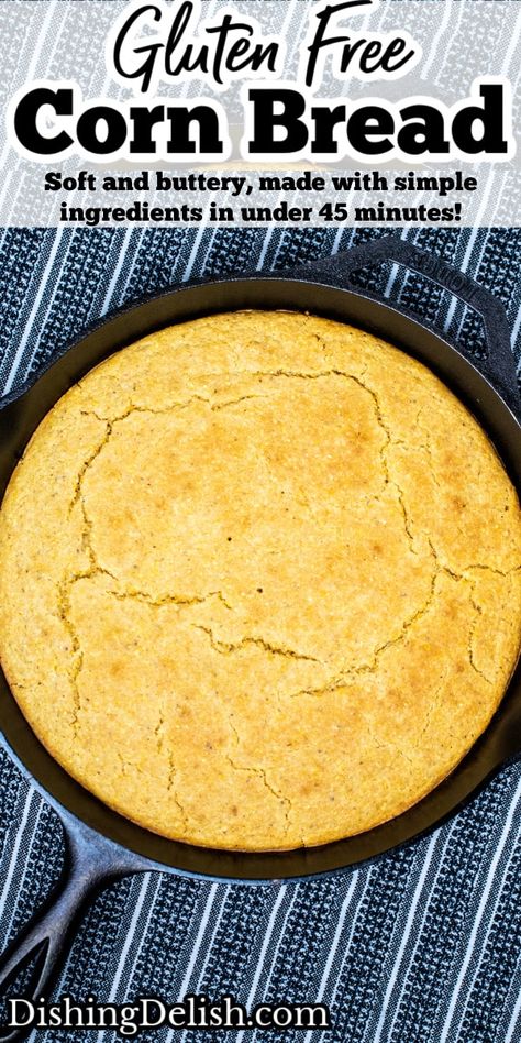 Cornbread Recipe Without Milk, Whole Wheat Cornbread, Healthy Cornbread Recipe, Easy Skillet Cornbread, Gluten Free Cornbread Recipe, Healthy Skillet, Healthy Cornbread, Easy Cornbread Recipe, Gluten Free Cornbread