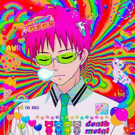 Kidcore Pfp, Kidcore Wallpaper, Glitch Core, Saiki K, Japon Illustration, Anime Child, Anime Wall Art, Kid Core, Indie Kids