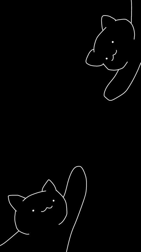 Cats Art Wallpaper, Simple Black Wallpaper, Cat Phone Wallpaper, Cute Cat Memes, Cocoppa Wallpaper, Gothic Wallpaper, Cute Black Wallpaper, Wallpaper Doodle, Wallpaper Dark