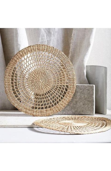 White Company Natural Seagrass Woven Placemats Cottage Dining Rooms, Cheap Apartment Decorating, Garden Basket, Guest Bedroom Decor, Woven Decor, Furniture Scratches, White Interior Design, Inexpensive Furniture, Hippie Home Decor