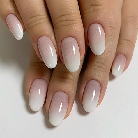 Ombre Gel Nails, French Manicure Nails, Subtle Nails, Ombre Acrylic Nails, Beige Nails, Blush Nails, Ombre Nail Designs, Casual Nails, Bride Nails