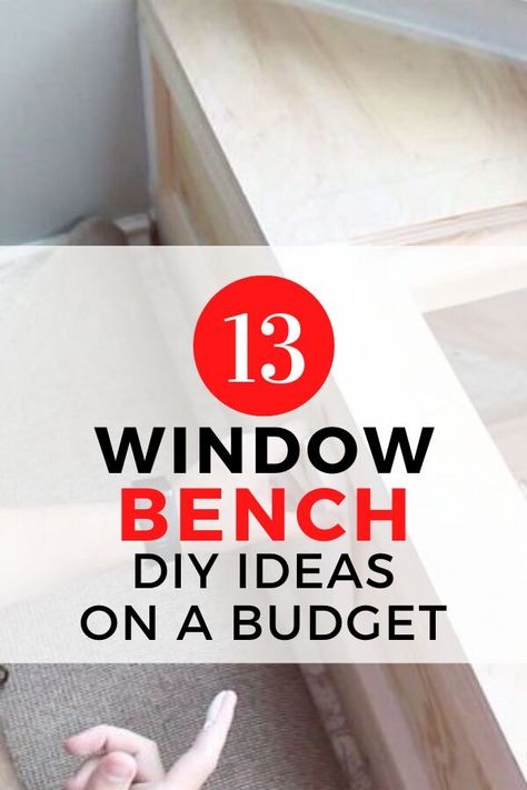 Window Bench Diy, Small Bay Window Ideas, Diy Nook Bench, Window Seating Ideas, Window Bench Ideas, Dog Window Seat, Window Seat Storage Bench, Bay Window Storage, Small Bay Window