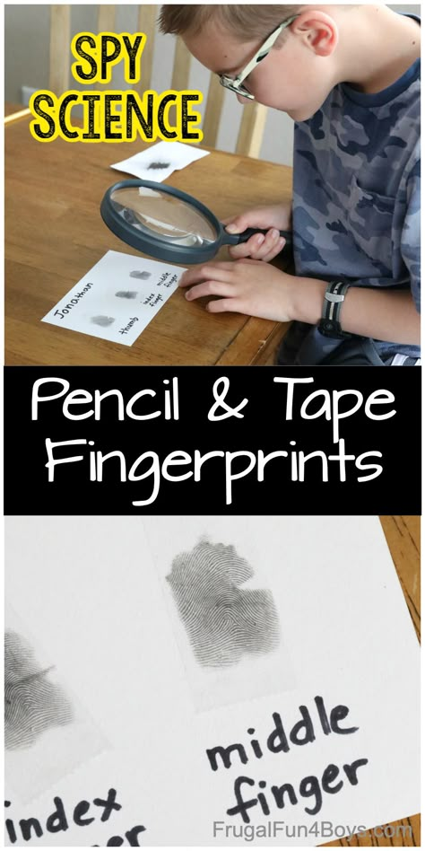 Detective Science: Fingerprinting - Frugal Fun For Boys and Girls Spy Decoder, Detective Crafts, Decoder Wheel, Mystery Crafts, Detective Theme, Spy Party, Science Activity, Spy Kids, Science Activities For Kids