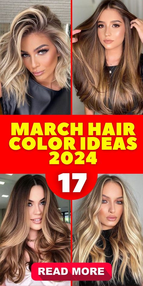 Explore a world of creativity with our March hair color ideas 2024. Whether you're a brunette, blonde, or have dark hair, we have stunning options for a vibrant spring transformation. From bold pink and purple to subtle light brown and red hues, our collection is perfect for short, curly, or black hair. Discover the beauty of March balayage and order your favorite shades at affordable prices today. Spring Hair Color Trends, Spring Hair Trends, Long Hair Trends, Latest Hair Color, Spring Hair Color, Hair Color For Women, Trendy Hair Color, Spring Fever, Balayage Brunette