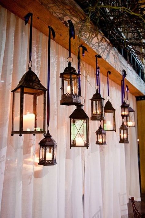 rustic vintage hanging lanterns ideas / http://www.himisspuff.com/100-unique-and-romantic-lantern-wedding-ideas/3/ Tennessee Farm, Wedding Lanterns, Backyard Lighting, Real Weddings Photos, Hanging Lanterns, Farm Wedding, Wedding Wire, Wedding Backdrop, Barn Wedding