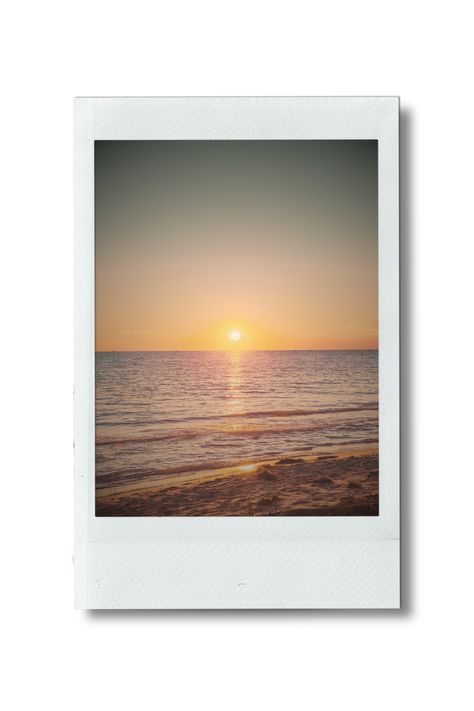 art by: @yanellebryan Sunset Polaroid, 52 Week Challenge, Week Challenge, Ocean Sunset, Photography, Art