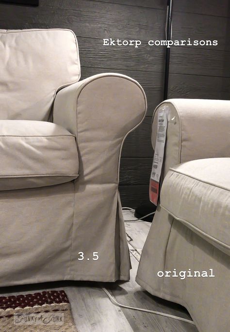 Comparing Ikea Ektorp 3.5 sofa to the original. The 3.5 is much bigger in scale. Ikea Ektorp Living Room, Ektorp Sofa Living Room, Ektorp Living Room, Ektorp Sectional, Ikea Stand, Small Townhouse, Ektorp Sofa Cover, Camper Furniture, Ikea Ektorp Sofa