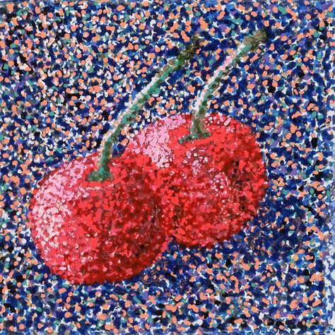 Pointilism Flowers Art, Pointillism For Kids, Kindergarten Pointillism, Butterfly Pointillism, Strawberry Pointillism, Primary School Activities, Pointalism Art, Point Paint, Traditional Artwork