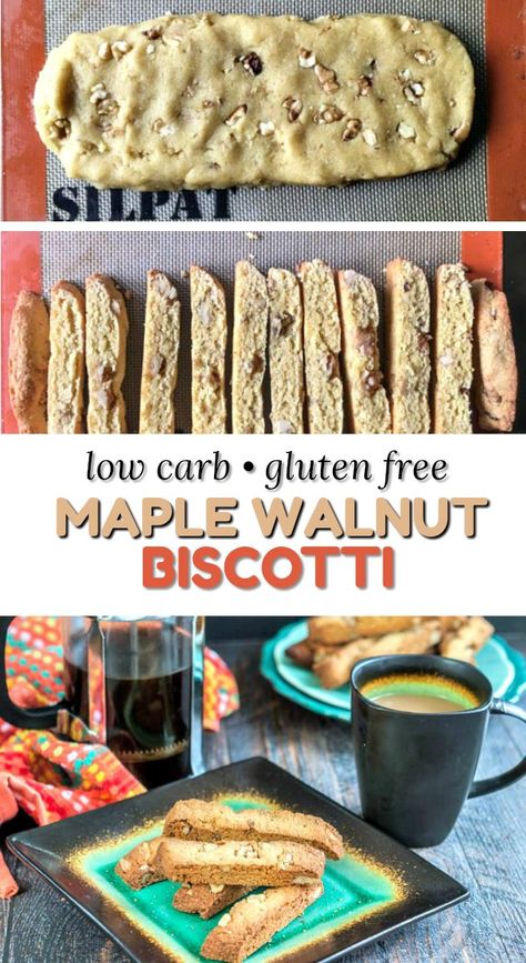 Low Carb Biscotti, Gluten Free Biscotti Recipe, Keto Biscotti, Walnut Biscotti, Gluten Free Biscotti, Low Carb Dairy Free, Low Sugar Diet Recipes, Biscotti Recipes, Sugar Free Snacks