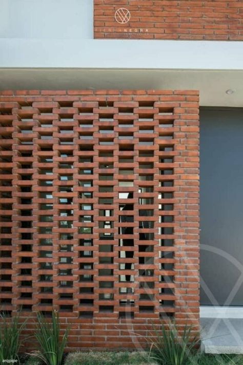 Jali Wall Design, Brick Jali Wall, Brick Jali Design, Brick Privacy Wall, Brick Jali, Jali Wall, Small House Design Kerala, Brick Interior Wall, Garden Walls