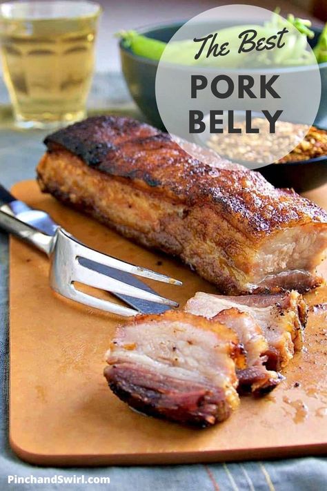 Easy Chicken Leg Recipes, Dinner Ideas Easy Chicken, Pork Belly Recipe Oven, Pork Belly Oven, Dinner Recipes Air Fryer, Pork Belly Recipes Easy, Roasted Pork Belly Recipe, Pork Belly Recipes Crispy, Pork Belly Strips