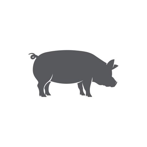 Pig Silhouette, Pig Illustration, Farm Logo, Pyrography, Vector Icons, Vector Art, Vector Free, Vector Illustration, Fishing