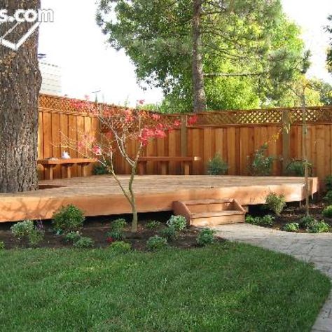 . Deck Around Trees, Landscaping Around Deck, Wooden Deck, Decks Backyard, Backyard Deck, Backyard Inspo, Pergola Patio, Deck Ideas, Backyard Makeover