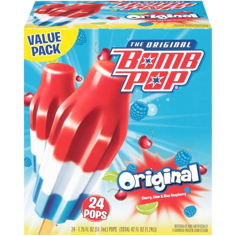 Bomb Pops, Freezer Desserts, Freezer Pops, Ice Cream Novelties, Freeze Pops, Hawaiian Punch, Dairy Desserts, Bomb Pop, Flavor Ice