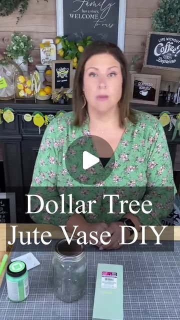 Creative Sarah at Home on Instagram: "Dollar Tree Jute Vase DIY ⭐️ comment VIP  #creativesarah #dollartreeobsessed #dollartreehacks #dollartreefinds #dollartreehaul #dollartreecraft #dollartreediy #patrioticdiy" Dollar Tree Farmhouse Decor Diy, Jute Vase, Patriotic Diy, Vase Diy, Dollar Tree Haul, Dollar Tree Hacks, Dollar Tree Finds, Diy Farmhouse Decor, Diy Vase