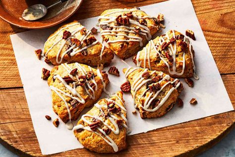 Butter Pecan Scones Recipe Peanut Butter Scones Recipe, Butter Pecan Scones Recipe, Maple Pecan Scones Recipe, Pecan Scones Pioneer Woman, Butter Pecan Scones Southern Living, Brown Butter Maple Scones, Savory Scones Recipe, Apple Slab Pie, Sugar Dough