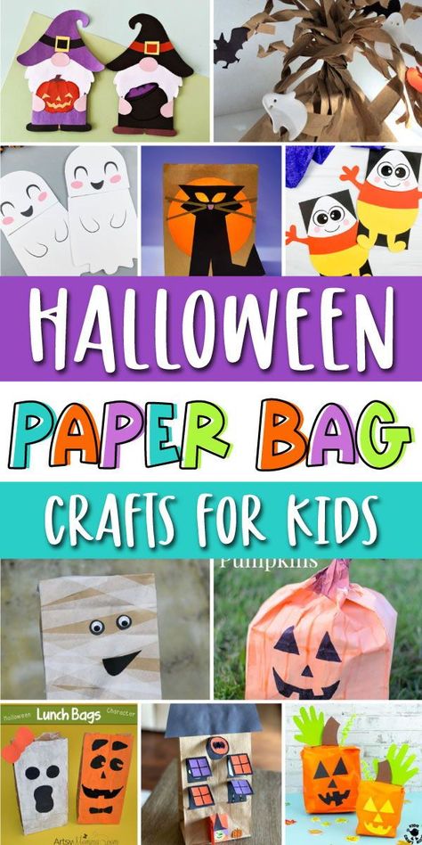 Halloween is the perfect time to get creative with your little ones, and Halloween paper bag crafts for kids are a fantastic way to celebrate the spooky season! These cute and straightforward kids activities allow children to use their imaginations while creating unique decorations or puppets. If you’re looking for even more Halloween craft ideas, don’t forget to check out our collection of Halloween crafts for kids and all our October crafts for kids. Halloween Paper Bag Crafts, Paper Bag Halloween Crafts, Halloween Paper Bags Crafts, October Crafts For Kids, Paper Bag Crafts For Kids, Halloween Lunch Bags, Bag Crafts For Kids, Paper Bag Art, Fun Easy Halloween Crafts